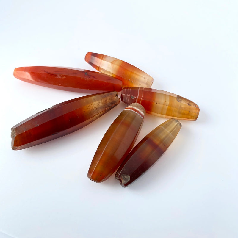 Carnelian / banded agate faceted beads-Tasmanian Jewellery and gemstones-Rare and Beautiful