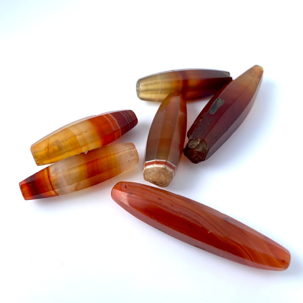 Carnelian / banded agate faceted beads-Tasmanian Jewellery and gemstones-Rare and Beautiful