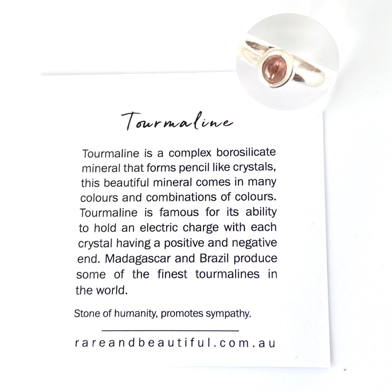 Tormaline Round Rings-Tasmanian Jewellery and gemstones-Rare and Beautiful