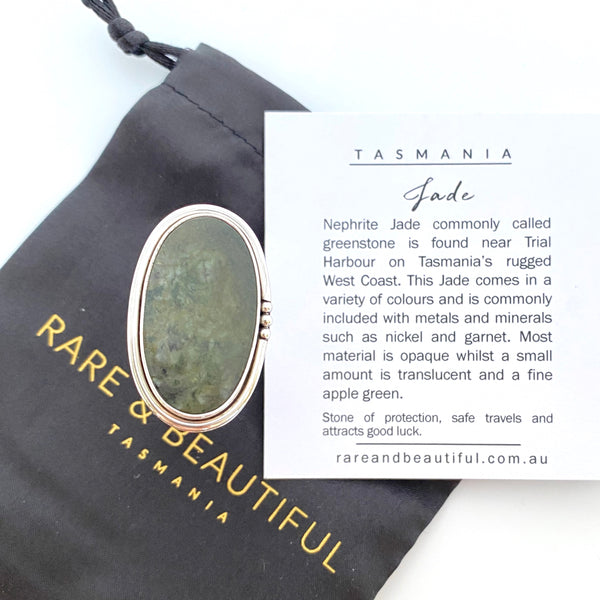 Tasmanian Jade Ring made by Rare and Beautiful