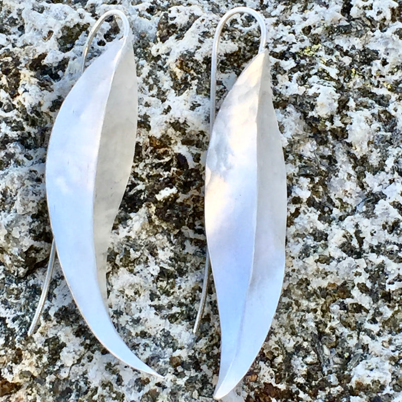 eucalyptus earring in sterling silver
