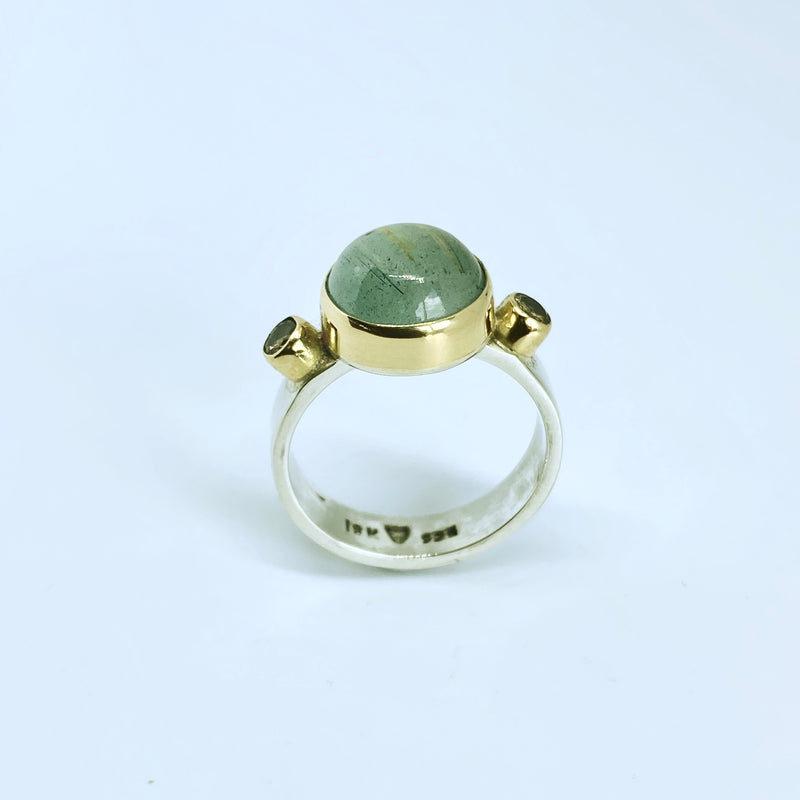 Aquamarine and Diamond Ring-Tasmanian Jewellery and gemstones-Rare and Beautiful