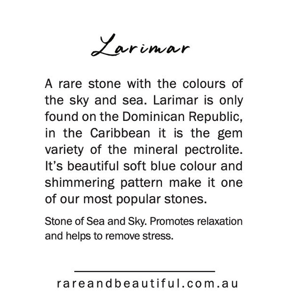 Larimar Ring-Tasmanian Jewellery and gemstones-Rare and Beautiful