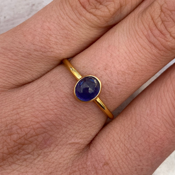 Burmese Sapphire Gold Ring-Tasmanian Jewellery and gemstones-Rare and Beautiful