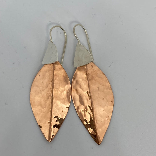 Silver Leaf Earrings-Tasmanian Jewellery and gemstones-Rare and Beautiful