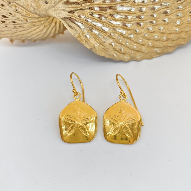 sand dollar cast earrings 
