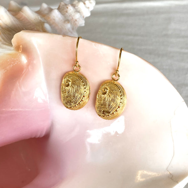 Abalone earrings - small-Tasmanian Jewellery and gemstones-Rare and Beautiful