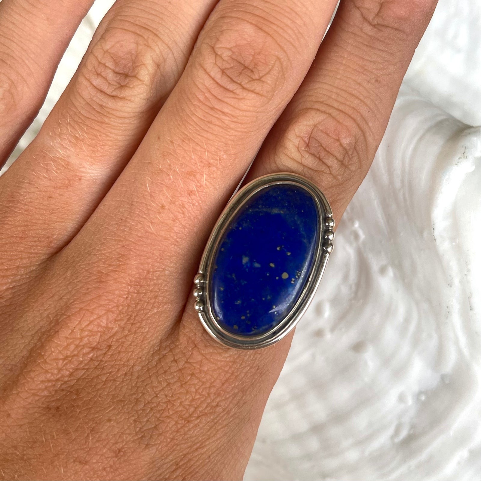 Labradorite Blue Topaz Lapis Lazuli store Ring