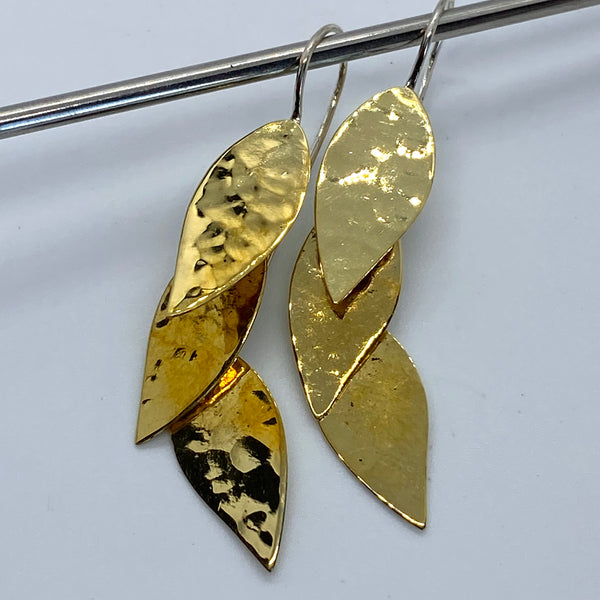 Three Leaf Earrings-Tasmanian Jewellery and gemstones-Rare and Beautiful