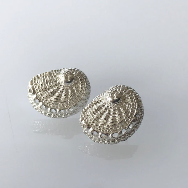 tiny abalone stud earrings 