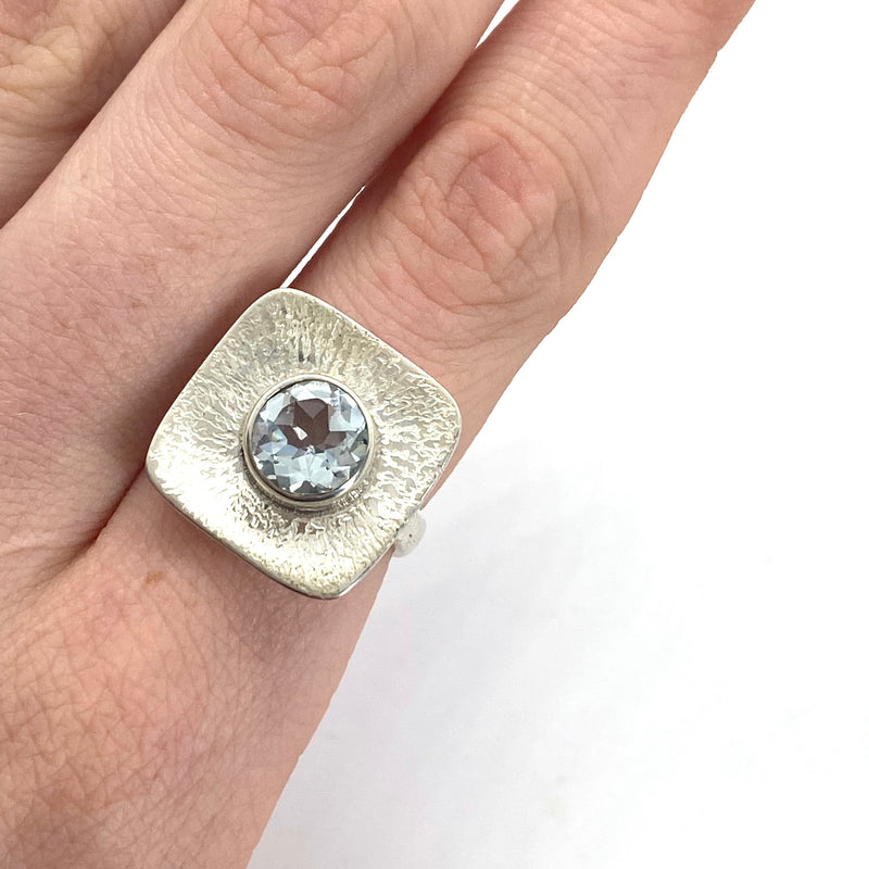 Geometric Square Ring-Tasmanian Jewellery and gemstones-Rare and Beautiful