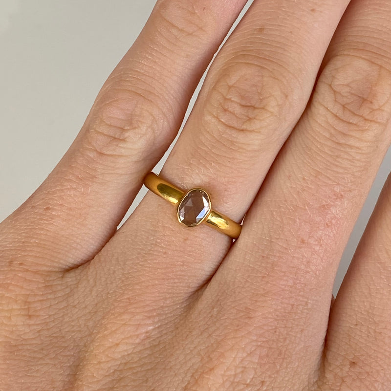 Old Rose Cut Gold Diamond Ring-Tasmanian Jewellery and gemstones-Rare and Beautiful