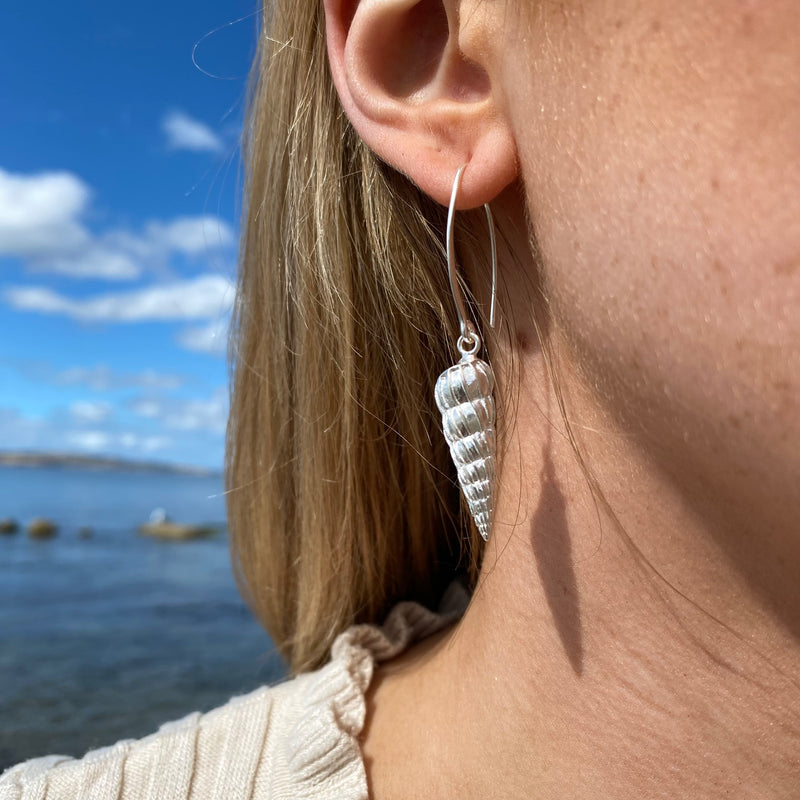 Wentletrap earrings-Tasmanian Jewellery and gemstones-Rare and Beautiful