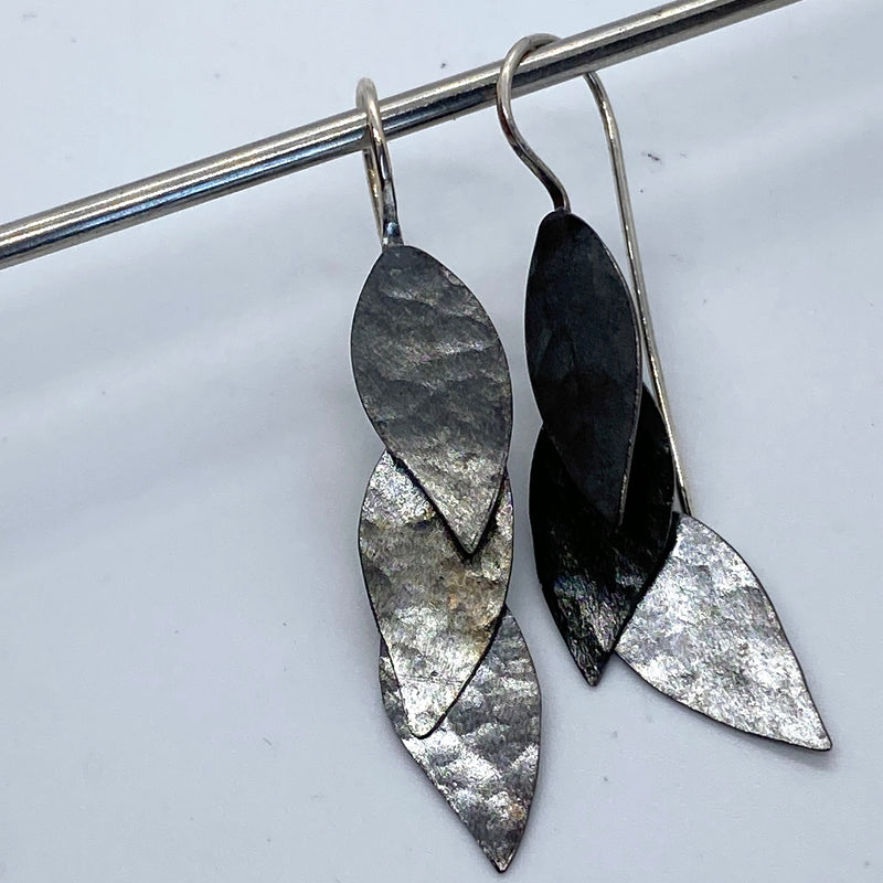 Three Leaf Earrings-Tasmanian Jewellery and gemstones-Rare and Beautiful
