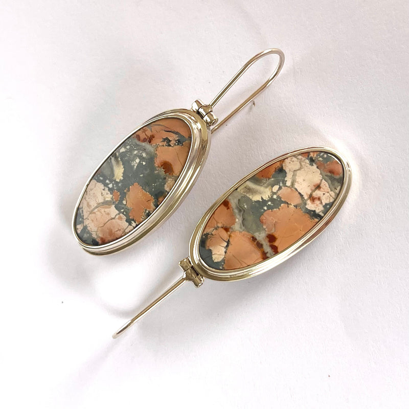 Maligano Jasper Earrings-Tasmanian Jewellery and gemstones-Rare and Beautiful
