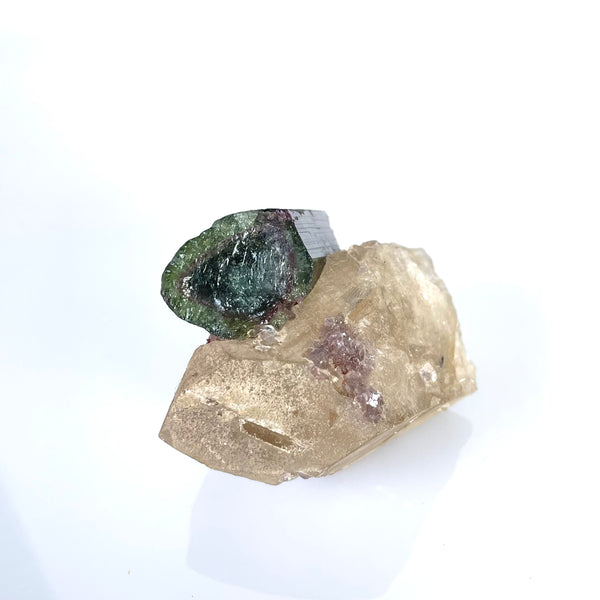 Watermelon tourmaline and Quartz-Tasmanian Jewellery and gemstones-Rare and Beautiful
