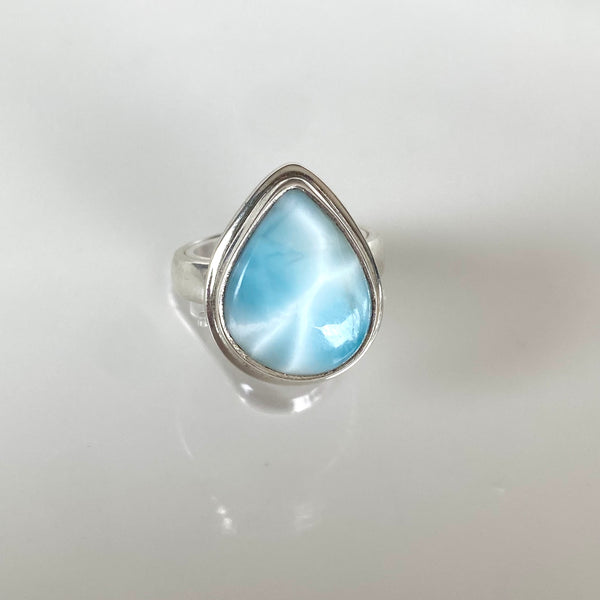 Larimar Ring-Tasmanian Jewellery and gemstones-Rare and Beautiful