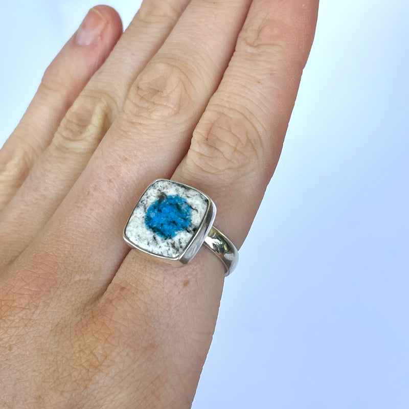 K2 gemstone sterling silver ring 