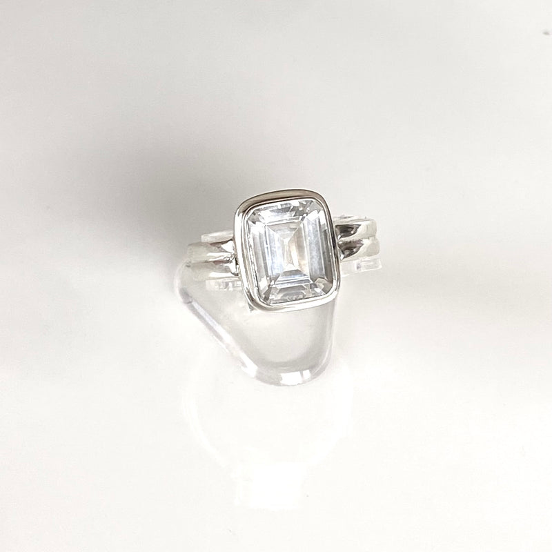 Emerald Cut Killiecrankie diamond Ring-Tasmanian Jewellery and gemstones-Rare and Beautiful