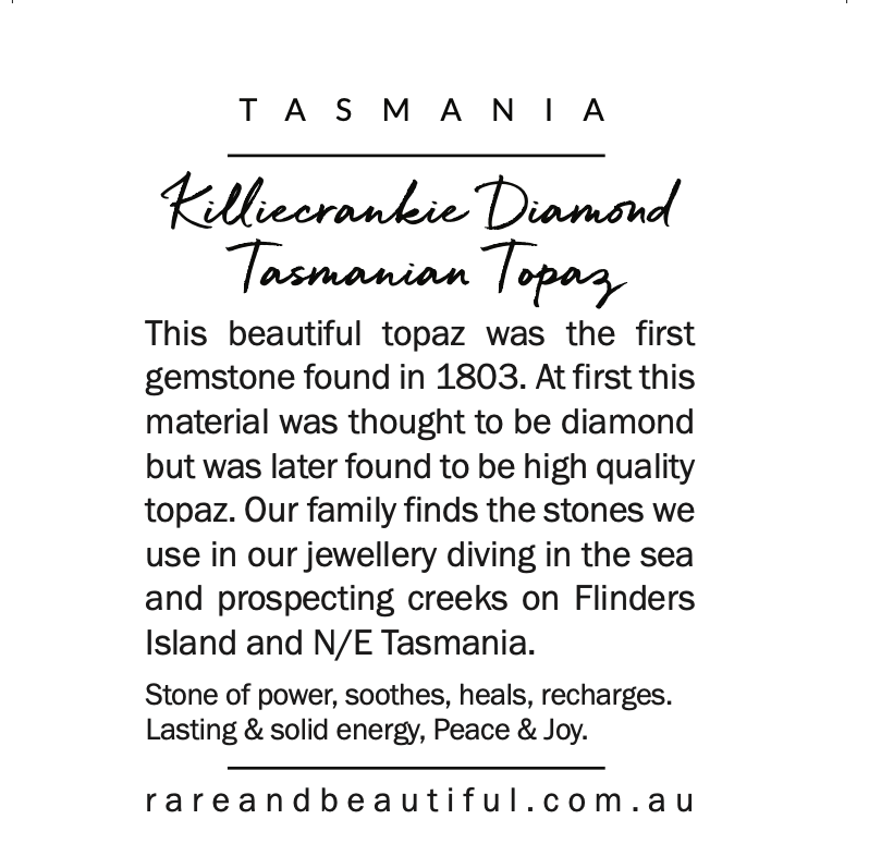 Tasmanian killiecrankie Diamond jewellery information. 